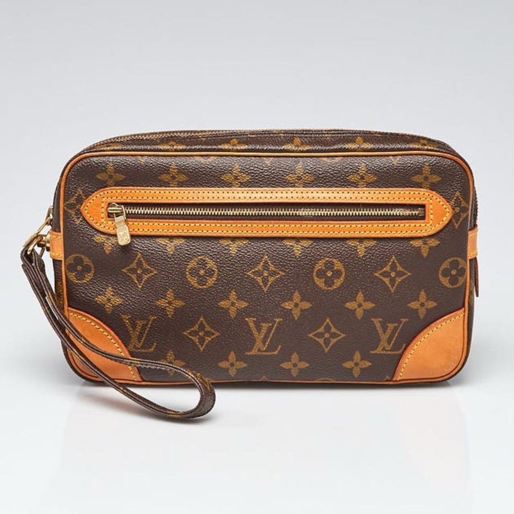 Excellent Condition LOUIS VUITTON “Marly Dragonne” PM Clutch, Date Code …